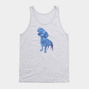 Blue dachshund Tank Top